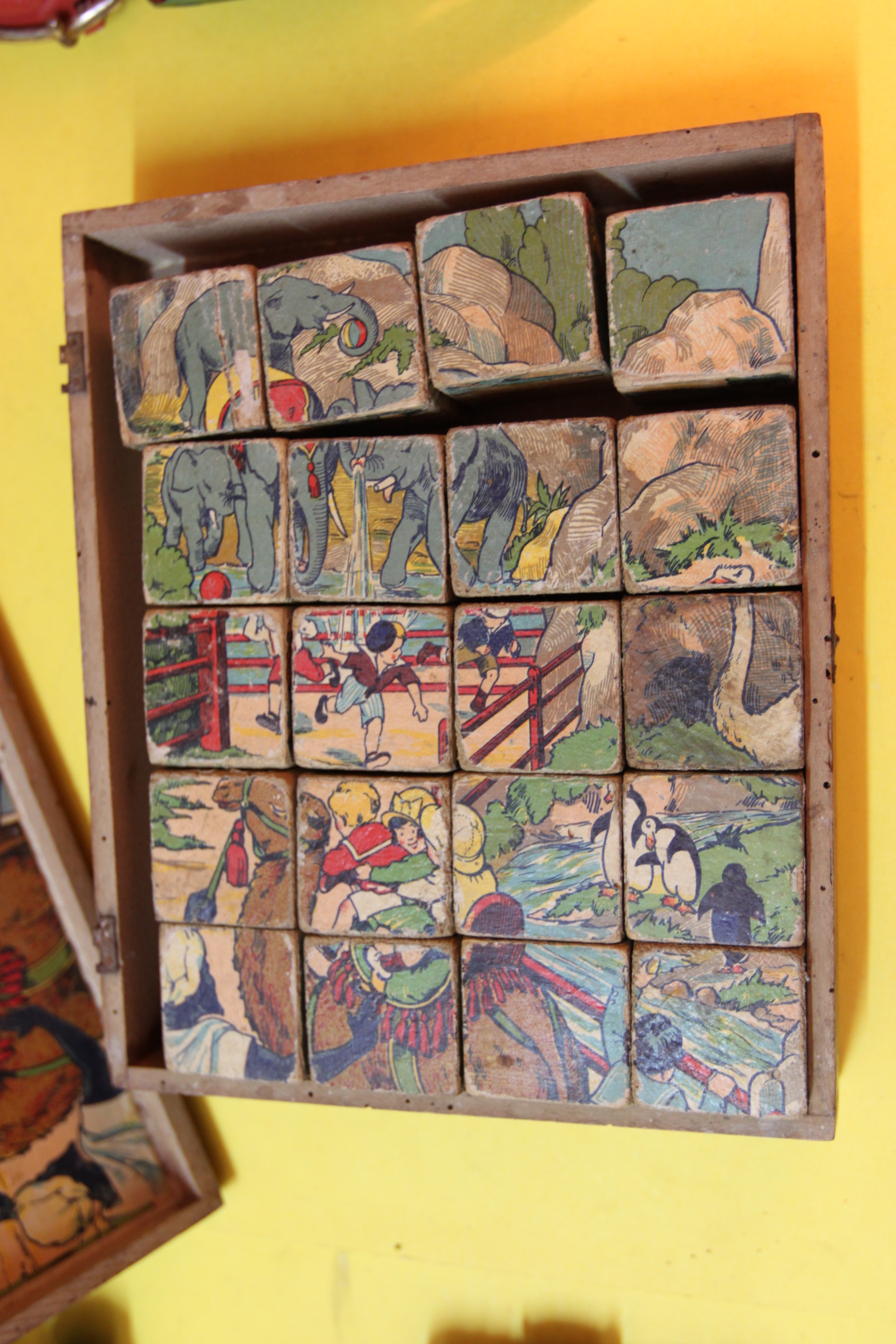 Figurina Vintage Sevi Italia In Legno Dipinta A Mano - Ippopotamo - Nuova Vecchia Scorta